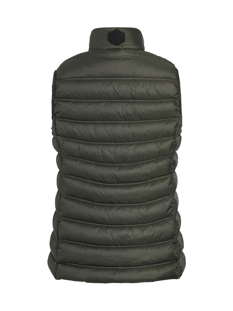 Weird Fish Green Atissa Lightweight Padded Gilet - Image 7 of 7