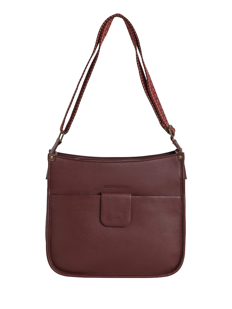 Weird Fish Brown Javana Cross Body Saddle Bag - Image 1 of 4 Weird Fish Brown Javana Cross Body Saddle Bag - Image 1 of 4