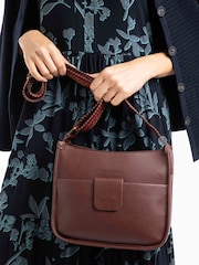 Weird Fish Brown Javana Cross Body Saddle Bag - Image 3 of 4