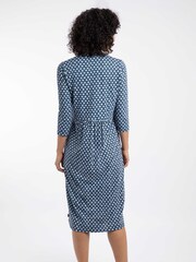 Weird Fish Isolde Printed Jersey Midi Dress - Imagem 2 de 7