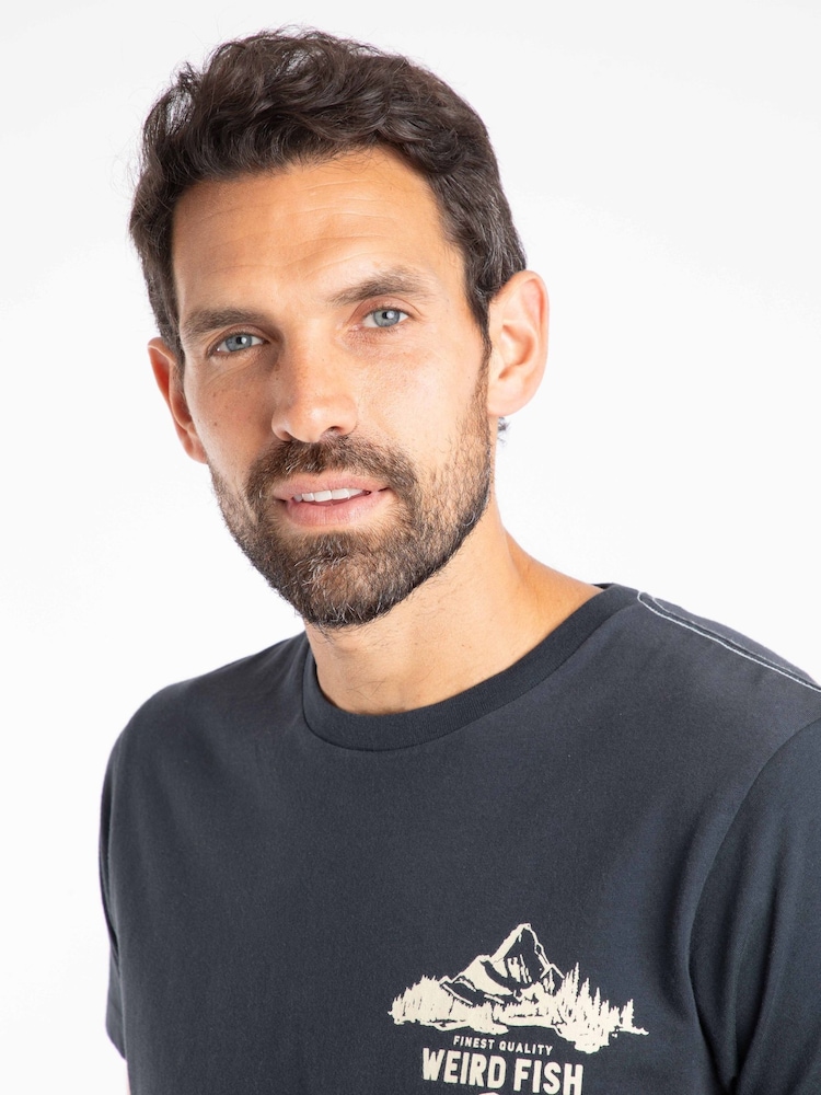 Weird Fish Blue Mountain Valley Back Print Graphic T-Shirt - Image 1 of 6 Weird Fish Blue Mountain Valley Back Print Graphic T-Shirt - Image 1 of 6