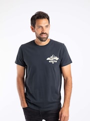 Weird Fish Blue Mountain Valley Back Print Graphic T-Shirt - Image 4 of 6