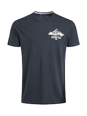 Weird Fish Blue Mountain Valley Back Print Graphic T-Shirt - Image 5 of 6