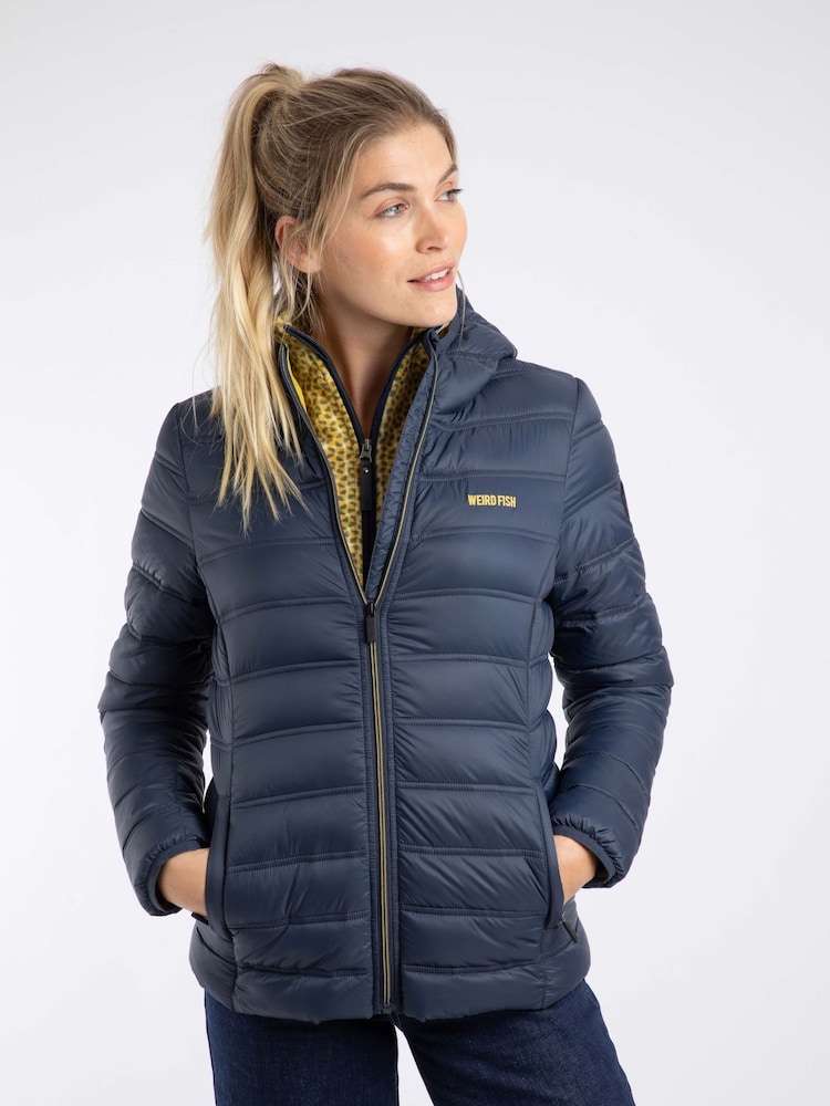 Weird Fish Blue Eshka Lightweight Padded Jacket - Image 1 of 7