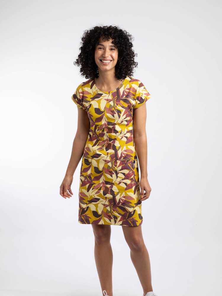 Weird Fish Yellow Tallahassee Jersey Dress - Image 1 of 6