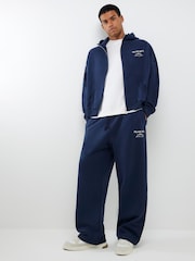 River Island Blue Oversized Palais Dept Zip Through Hoodie - Image 2 of 4