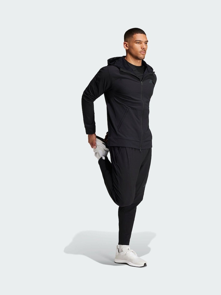 adidas Black Designed for Training COLD.RDY Full-Zip Hoodie - Image 1 of 5 adidas Black Designed for Training COLD.RDY Full-Zip Hoodie - Image 1 of 5