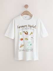 Ecru White Snoopy Licence Graphic Short Sleeve T-Shirt - Image 1 of 3