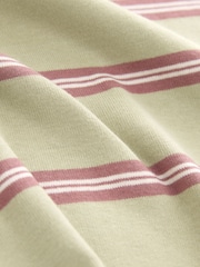 Grün gestreift - Fitted Short Sleeve Polo Top - Bild 8 von 8