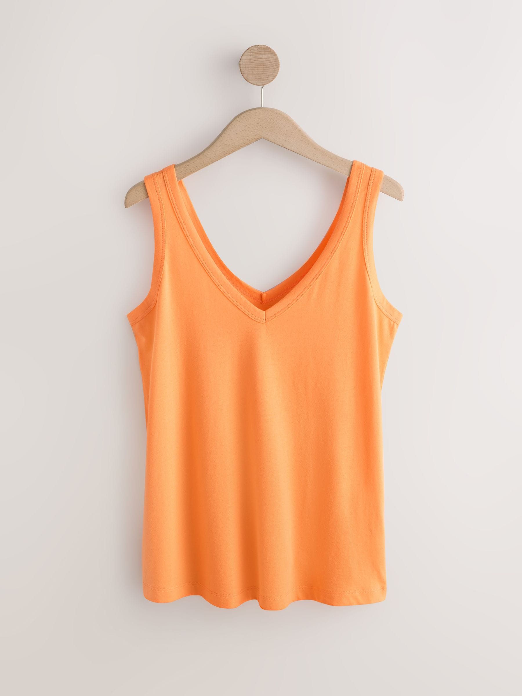 Buy Green/Yellow/Orange 3 Pack TENCEL™ Modal Slouch V-Neck Vests