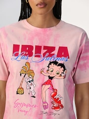 Pink Official Betty Boop Licence Graphic Short Sleeve Crew Neck T-Shirt - Image 3 of 6