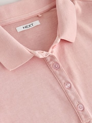 Pink Fitted Short Sleeve Polo Top - Image 6 of 7
