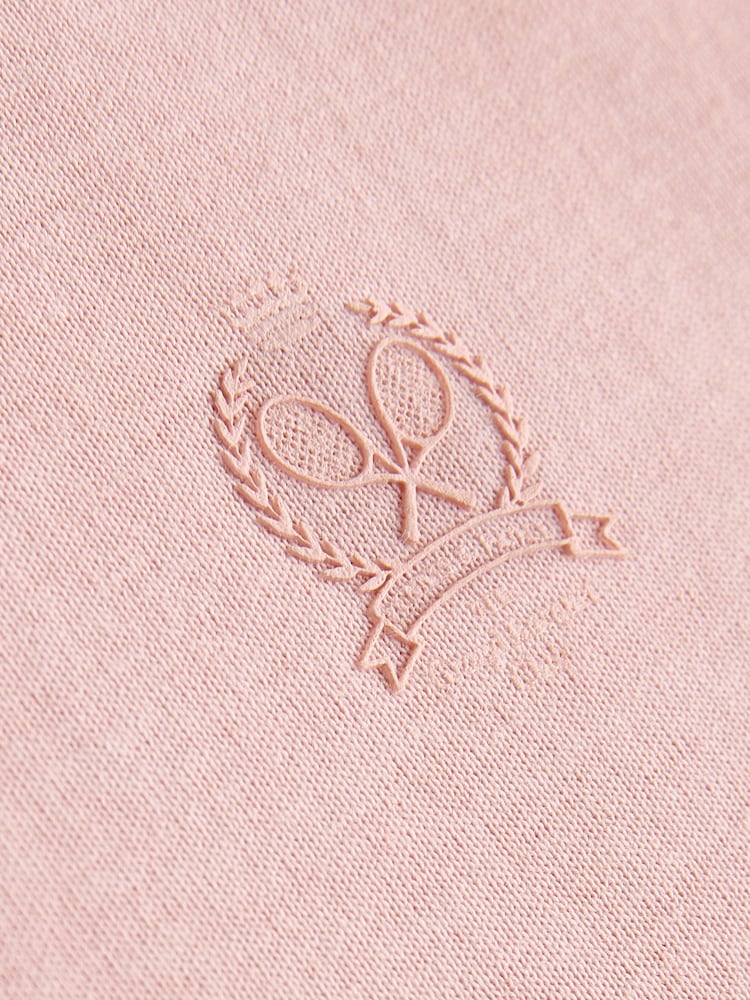 Pink Fitted Short Sleeve Polo Top - Image 7 of 7 Pink Fitted Short Sleeve Polo Top - Image 7 of 7