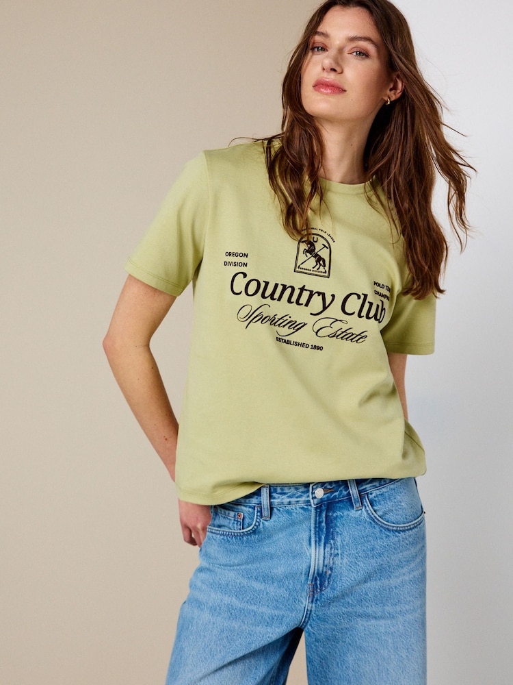 Green Polo Sports Graphic Short Sleeve Crew Neck T-Shirt - Image 1 of 8