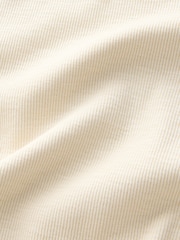 Neutro - Beige Ribbed Cropped Badge Detail T-Shirt - Imagen 8 de 8