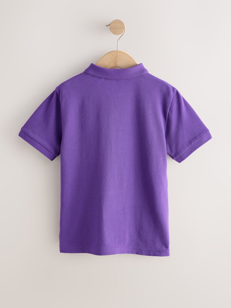 Purple Short Sleeve Polo Shirt (3-16yrs) - Image 2 of 4