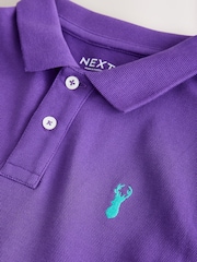 Purple Short Sleeve Polo Shirt (3-16yrs) - Image 3 of 4