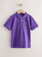 Purple Short Sleeve Polo Shirt (3-16yrs) - Image 5 of 8