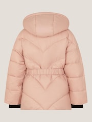 Monsoon Pink Belted Puffer Coat - Image 2 of 3