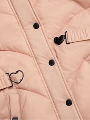 Monsoon Pink Belted Puffer Coat - Image 3 of 3