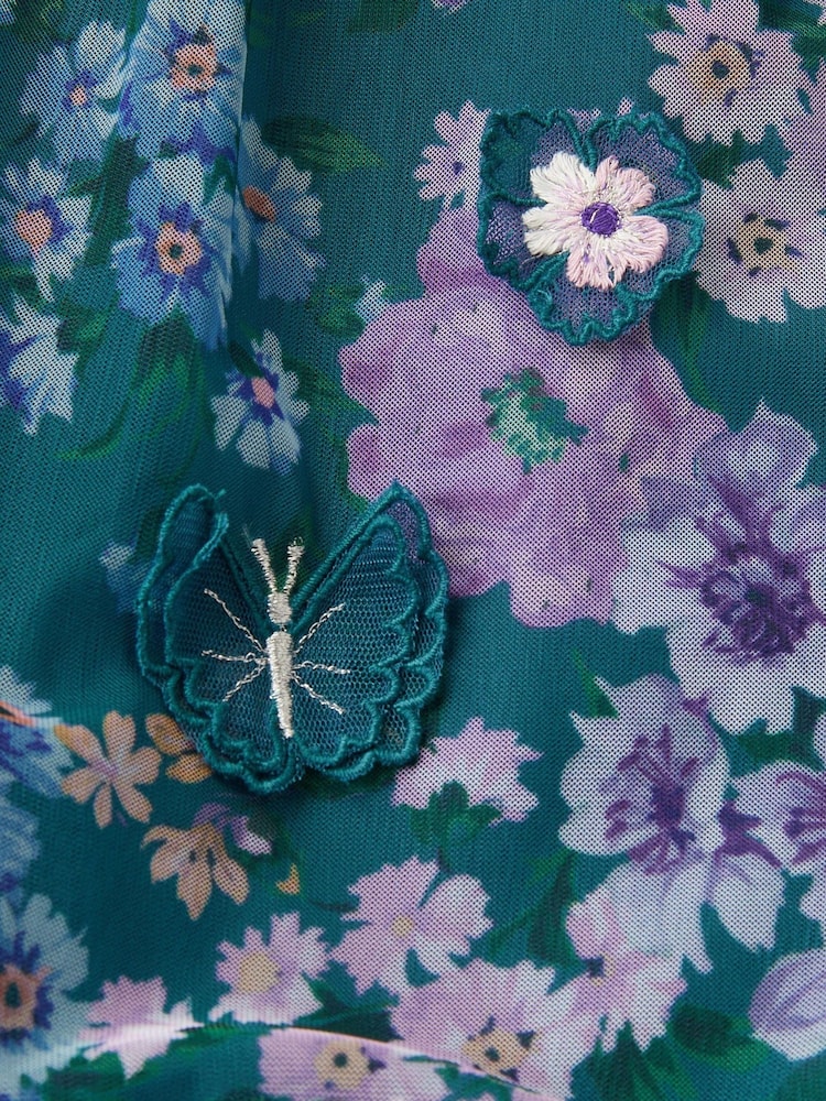 Monsoon Green Wildflower Swing Dress - Image 4 of 4 Monsoon Green Wildflower Swing Dress - Image 4 of 4