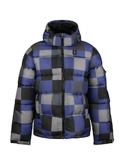 Luke 1977 Blue Yupick Hooded Jacket FD Check 3 - Image 4 of 7