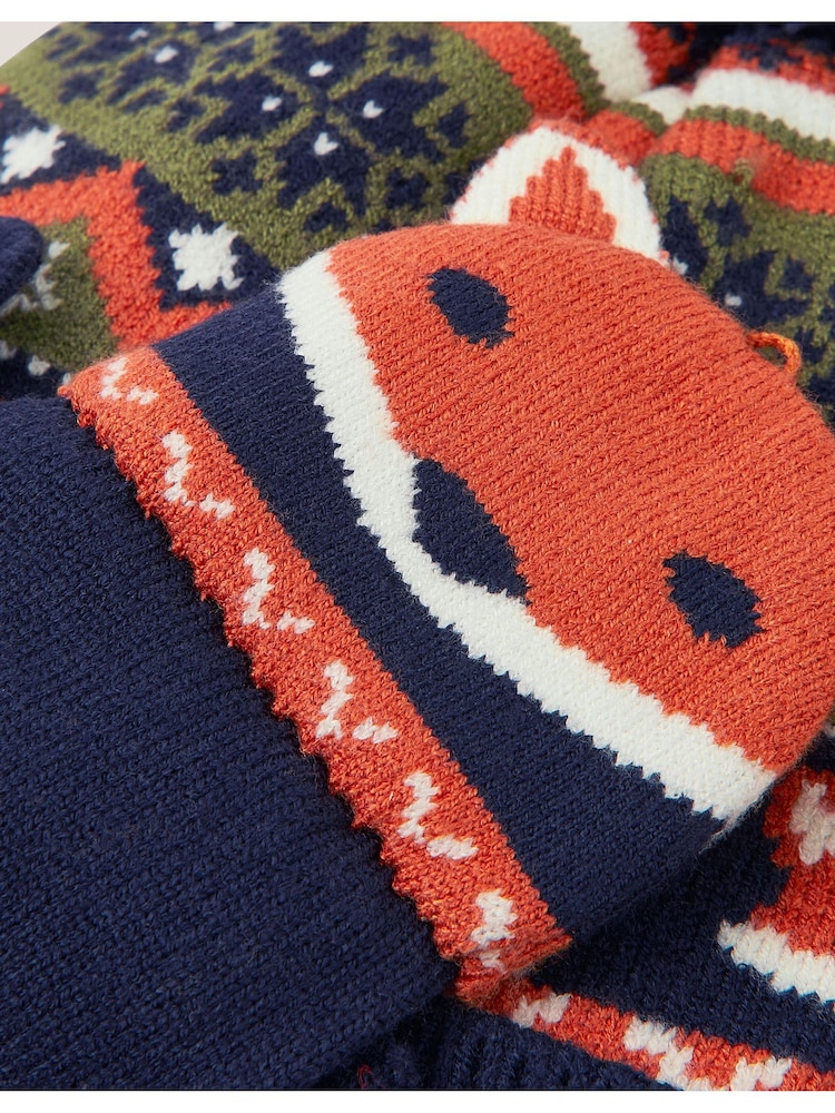 Monsoon Black Fox Bobble Hat & Gloves Set - Image 3 of 3 Monsoon Black Fox Bobble Hat & Gloves Set - Image 3 of 3