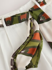 White Jorts with Scarf Belt - Image 6 of 8