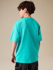 Aqua Blue Skull Short Sleeve Graphic T-Shirt (3-16yrs) - Image 3 of 7