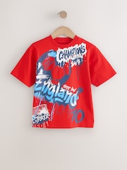 Red England Short Sleeve Graphic T-Shirt (3-16yrs) - Image 5 of 8