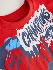 Red England Short Sleeve Graphic T-Shirt (3-16yrs) - Image 7 of 8