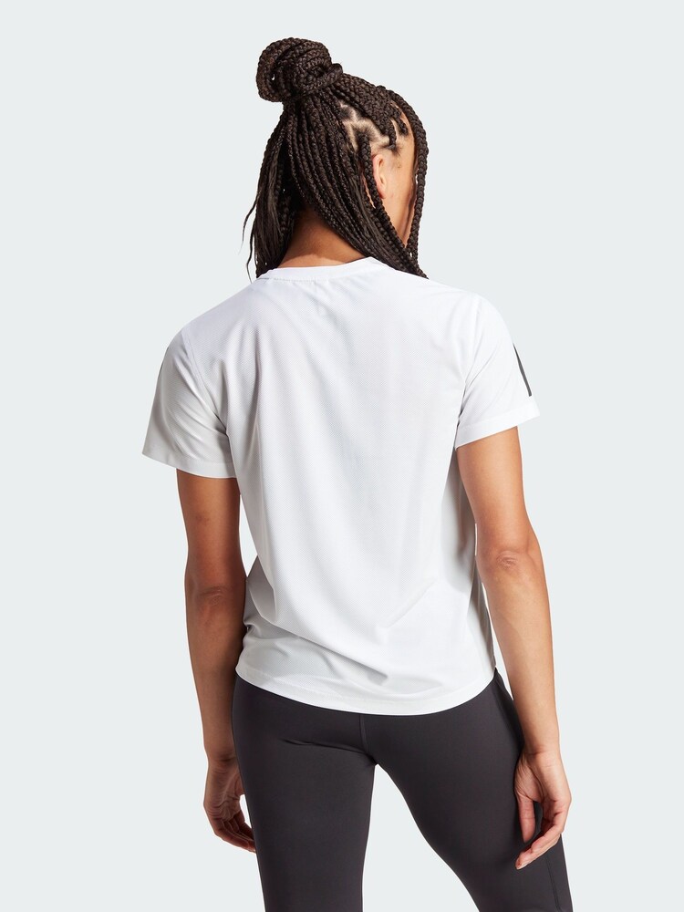 adidas White Own The Run T-Shirt - Image 2 of 4