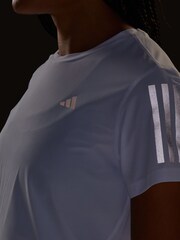 adidas White Own The Run T-Shirt - Image 4 of 4