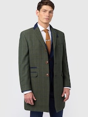 Antique Rogue Green Tweed Overcoat - Image 1 of 3