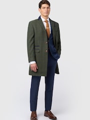 Antique Rogue Green Tweed Overcoat - Image 2 of 3