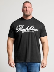 BadRhino Big & Tall Black Embroidered Script T-Shirt - Image 1 of 5