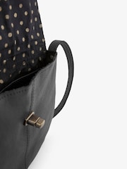 PIECES Black Royal Leather Party Bag - Image 4 of 5