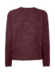 PIECES Red Tie Front Long Sleeve Cardigan - Image 2 of 2