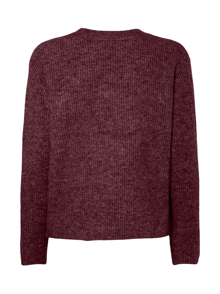 PIECES Red Tie Front Long Sleeve Cardigan - Image 2 of 2