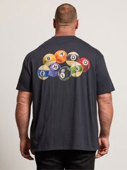 BadRhino Big & Tall Grey Ebony Billiards Club T-Shirt - Image 3 of 7