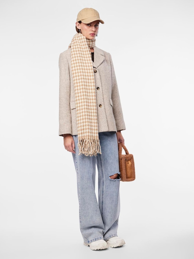PIECES Brown Wool Scarf - Image 3 of 3