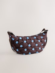 Blue/Brown Polka Dot Sling Bag - Image 2 of 5