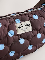 Blue/Brown Polka Dot Sling Bag - Image 4 of 5