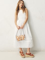 Orange Print Hardware Cross-Body Bag - Image 2 of 11