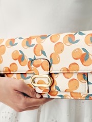 Orange Print Hardware Cross-Body Bag - Image 4 of 11