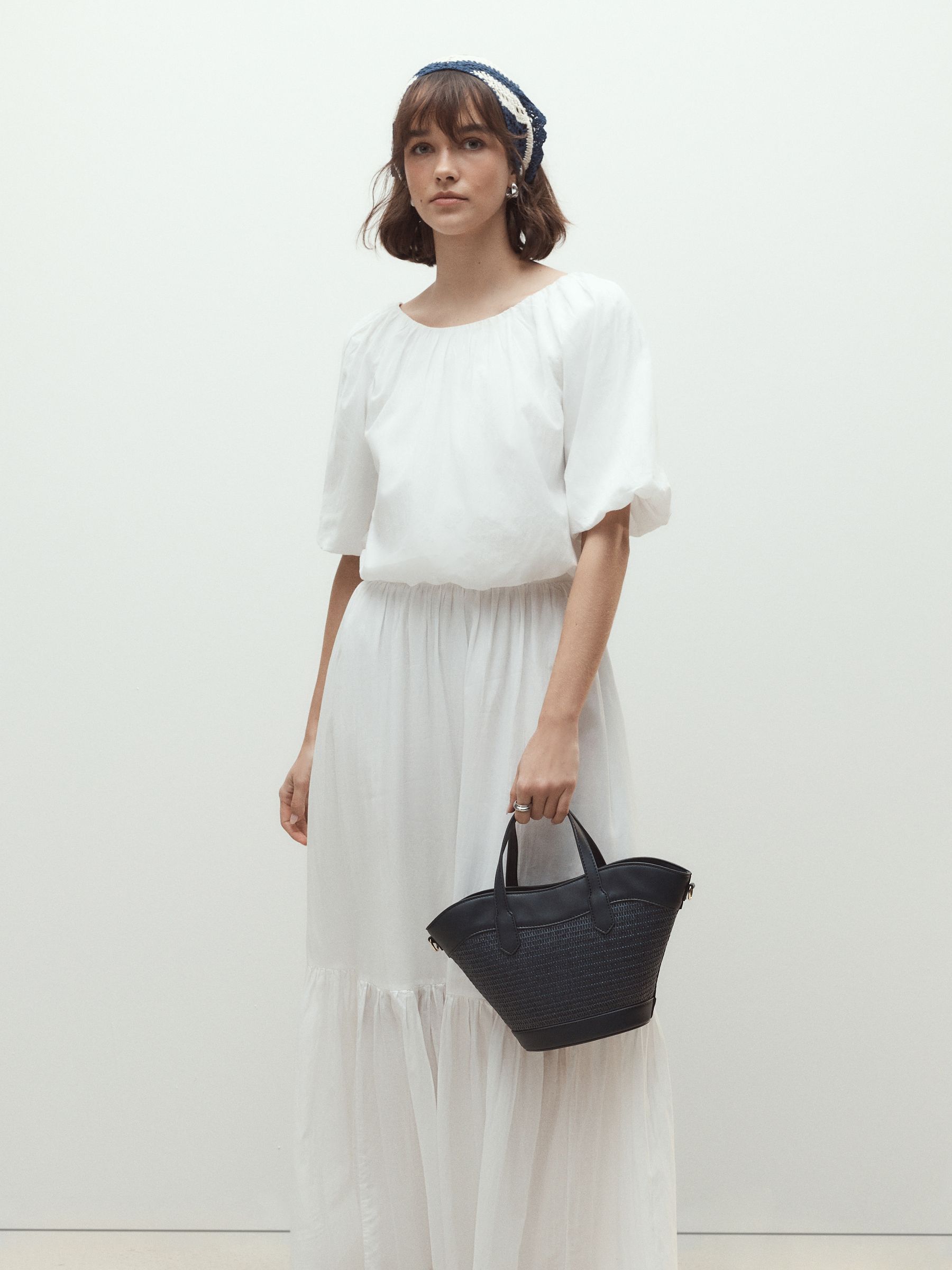 Buy Navy Raffia Effect Cross-Body Bag from Next USA