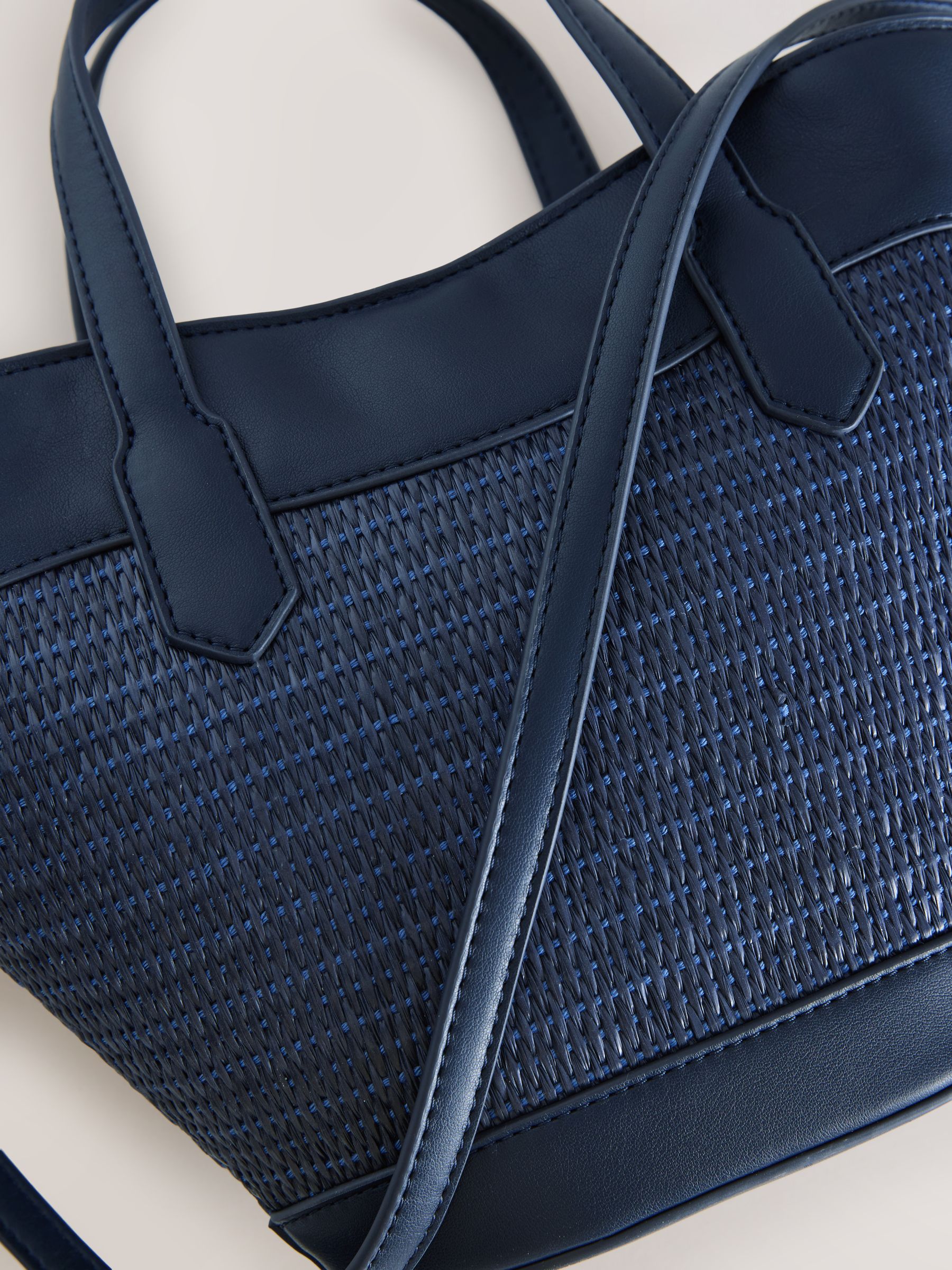Buy Navy Raffia Effect Cross-Body Bag from Next USA