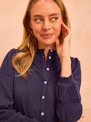 Aspiga Chevron Lace Cotton Cheesecloth Shirt - Bild 4 von 4