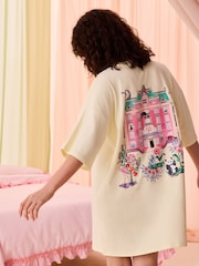 Cath Kidston Yellow Cotton Panda Print Nightie - Image 6 of 11