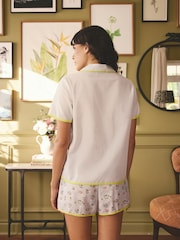 Cath Kidston Blue Button Through Stanley Dog Print Shorts Pyjamas Set - Image 4 of 9